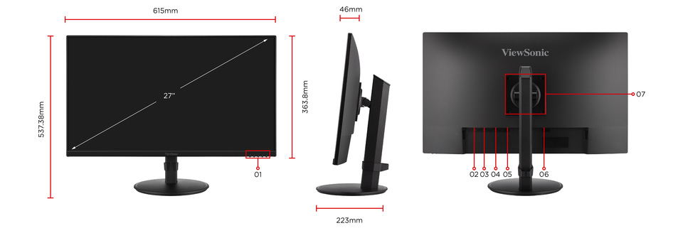 Moniteur ergonomique 27