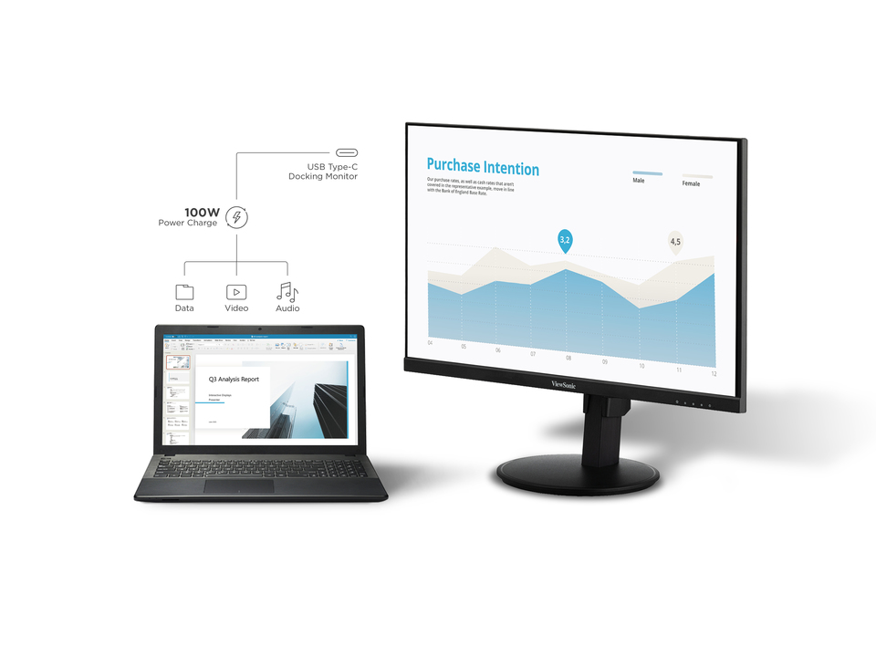 Moniteur USB-C 27 pouces QHD