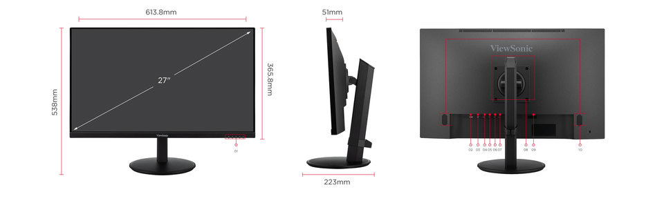 Moniteur USB-C 27 pouces QHD