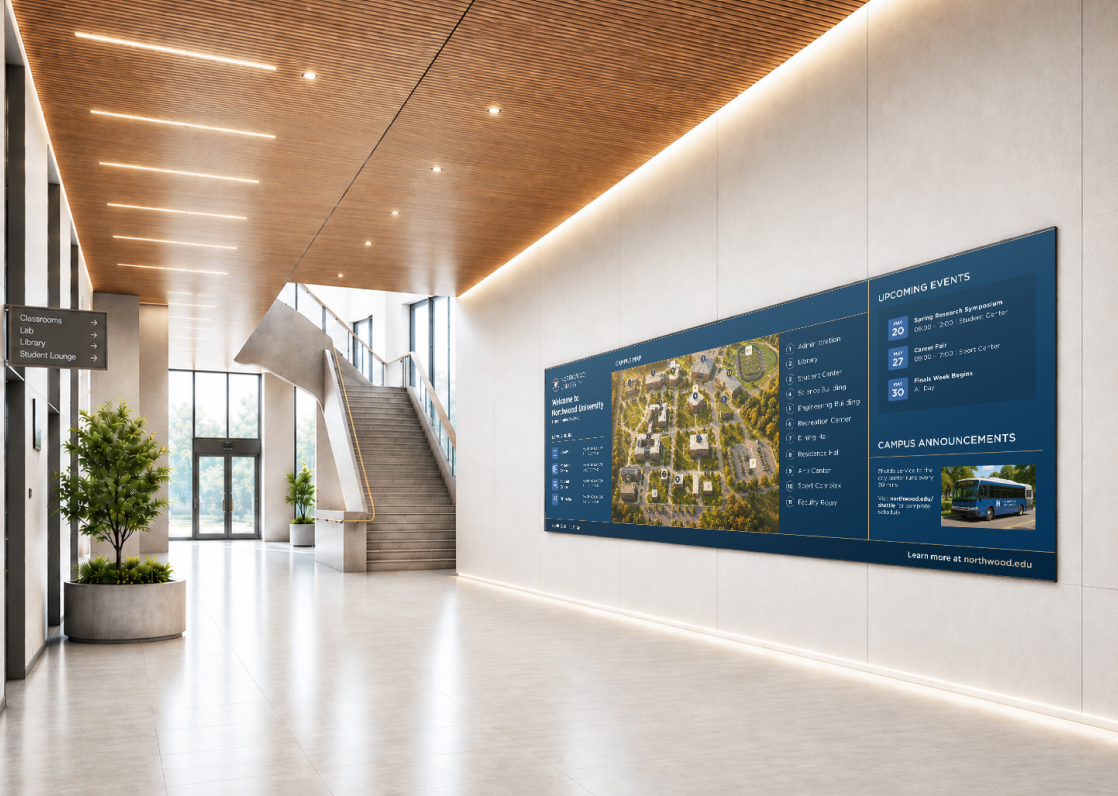Customize Displays for Unique Campus Spaces