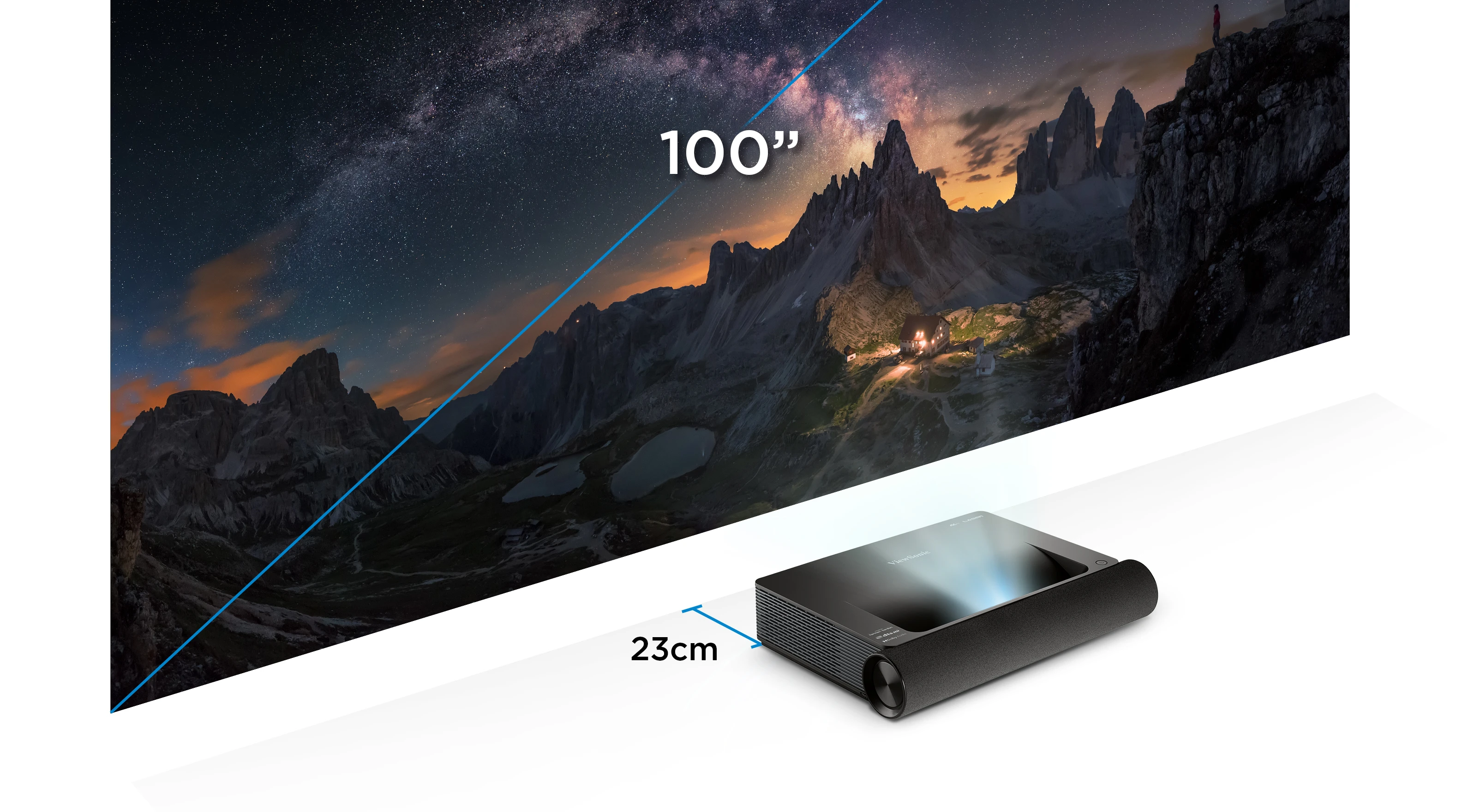 ViewSonic X2000L-4K 超短焦点 レーザープロジェクター ViewSonic X2000L-4K 4K UHD 超短焦点スマートレーザープロジェクター